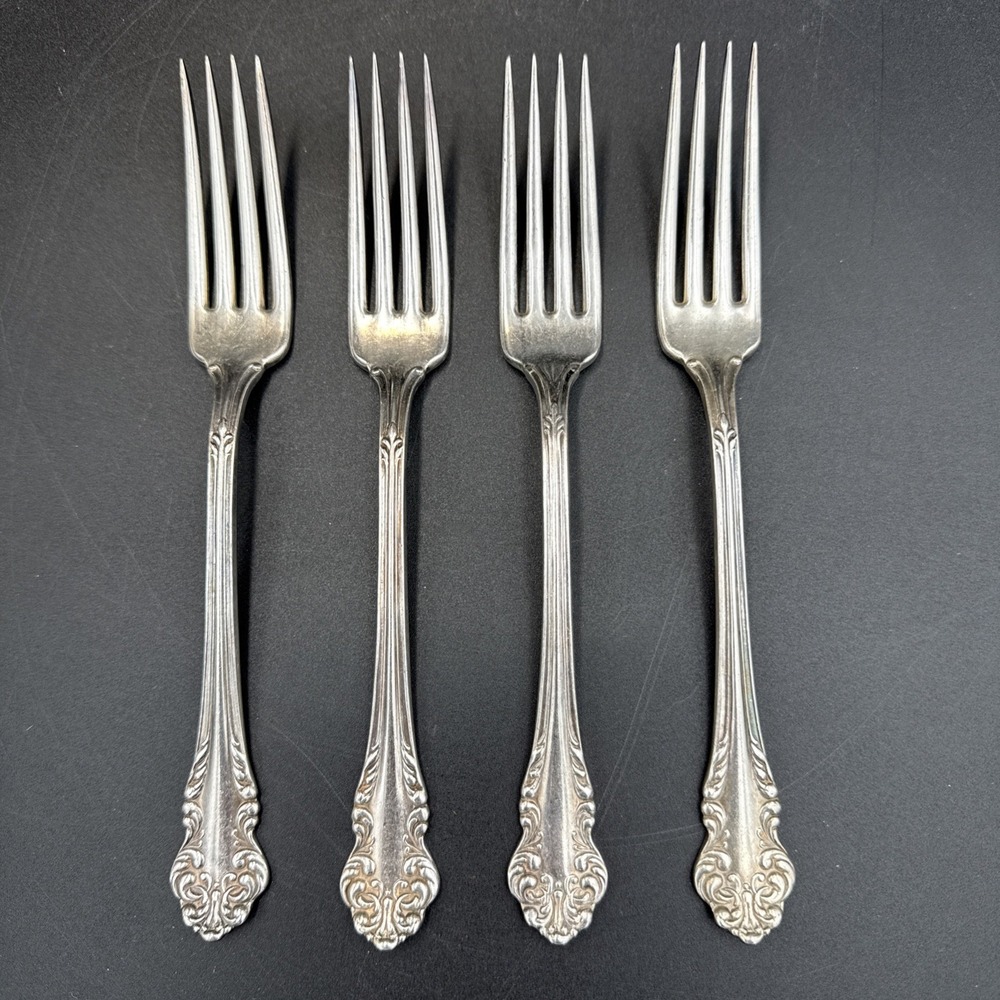 Oneida Avalon Community Silver Triple Plus Dinner Fork x 4